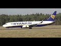 [4K] Ryanair 737-800 Landing,Takeoff Compilation [EDLV]
