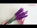 paper flower lavender with crepe paper tutorial steps
