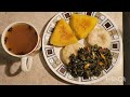 STEAM CALALOO WITH MORINGA LEAF 🍃 HEALTHY BREAKFAST 😋✌️💯