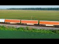 Sunset drone views of an eastbound intermodal crossing the NS Crooked River Bridge