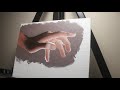Acrylic Painting Of A Hand | Realistic Painting Of Hand On Canvas | Time Lapse | BornAdroit