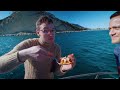 Italian Food in Sardinia!! LOBSTER + Fried Calamari on a Boat! | Sardinia, Italy