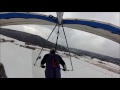 Hang gliding in a snow squall at Harris Hill