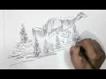 Drawing Landscape/ Drawing Tutorial/Step By Step Landscape