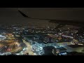 Night landing in Singapore Changi Airport (Full)