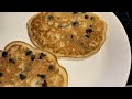 Fluffy blueberry pancake breakfast!