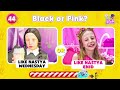Would You Rather? BLACK vs PINK | Eating & Buying Everything in One Color | Tiny Book