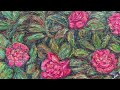 Peony Circle floral oil painting by Award Winning Artist Kendall F. Kessler