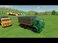 TRANSPORT FERRARI COLORED CARS WITH MINI TRUCKS - Farming Simulator 22