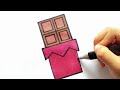 Chocolate Easy Drawing for kids| Painting, Coloring| Step by Step