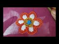 beautiful hand embroidery flower design /button hole stitch/বতাম ফুল সেলাই