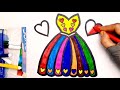 How to Draw A Simple Dress For Children | How to make A Simple Dress for little girl