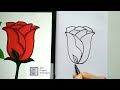 Rose drawing | Easy drawing  | Rose bud #rose #rosedrawing