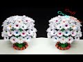 DIY-Paper flowers Guldasta made with Empty Plastic bottles|Paper ka Guldasta Banane ka Tarika