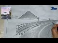Menggambar Sketsa Pemandangan Jalan Dieng ,Dengan View Terindah | Pencil Drawing