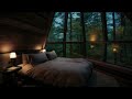 Soothing Rain Sounds in Forest Bedroom 🌧️🌿 Soft Piano Music For Deep Sleep and Stress Relief 🎹💤