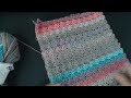 QUICK Crochet blanket. Crochet Ripple stitch, easy 1 row repeat.