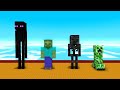 Minecraft Mobs : HOPPING HEADS CHALLENGE - Minecraft Animation