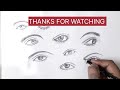 How To Draw Different Eyes/Easy Way To Draw  A Realistic Eye /Tips And Techniques To Draw An eye