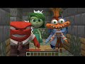 JJ and Mikey HIDE from Scary Joy , Disgust , Fear , Anger Inside Out 2 in Minecraft Maizen