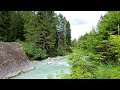 Beautiful Mountain River Flowing Sound | Forest River 4K- Relaxing Nature Sounds for Healing