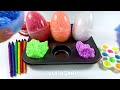 Satisfying Video l How to Make Rainbow Lollipop Slime with Stress Balls Cutting ASMR