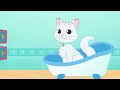 BABY PETS 🛁🫧🌈 Kira takes a Colored Bubble Bath