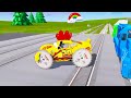 Fat Car vs LONG CARS with Big & Small: Lightning Mcqueen with Ball vs Thomas Train - BeamNG.drive