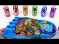 Satisfying Video l How to make Mixing Slime Foot into Bathtub & Rainbow Nail Polish Cutting ASMR