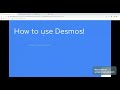 How to user Desmos graphing calculator