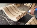 Let's See Ingenious Woodworking Skills and Breakthroughs in Interior Design// Curved Table Build