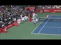 Kei Nishikori great forehand pass against Raonic's approach shot