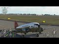 Nice Dc-3 flight around the airport.