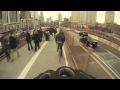 Crazy Biker on Brooklyn Bridge