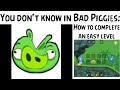 Pig becoming idiot (You don't know in Bad Piggies)