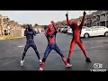 Spiderman and black panther 🤣🤣 kid watchs from grey car