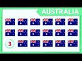 Spot the different flag - Learn country flags - Visual attention for kids