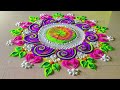 2 Simple Rangoli | Diwali Rangoli Designs | Navratri Rangoli designs | Rangoli colors | Ranu Art