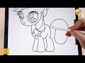 How To Draw Baby My Little Pony - easy drawing, coloring pages