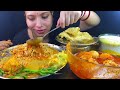 Eating Spicy🔥 Lal Egg Curry, Anda Bhurji, Basmati Rice, Aloo Bhorta, Rasmalai | Indian Food Mukbang