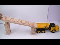 Marble race ☆ HABA slope, Kugelbahn,wooden track,colorful balls roll beautifully into the dump truck