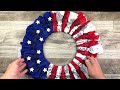 DOLLAR TREE USA Patriotic Bandana Wreath - Wreath DIY - Easy DIY