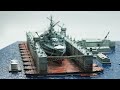 Diorama - Rise From the Ashes of Pearl Harbor (USS West Virginia aboard the floating drydock)