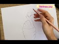 How to draw an easy method of hand  heart step by step