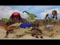 Meet the Dinosaurs! | Epic Dino Diorama with an Erupting Volcano!