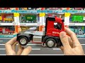 Metal Diecast Trucks Of Trailer Truck, Concrete Pump Truck, Military Truck, Container Truck