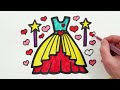 Dress for Girl Drawing, Painting and Coloring for Kids, Toddlers | How to Draw, Paint Basics