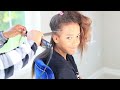 Silk Press and Trim on my Daughter Olivia using my Custom Flat Irons | Cassandra Olivia