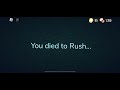 I used crucifix  on rush but died in the farm house😭￼