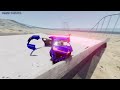 Cars VS LASER CUT Dangerous Stunt Parkour - BeamNG Drive